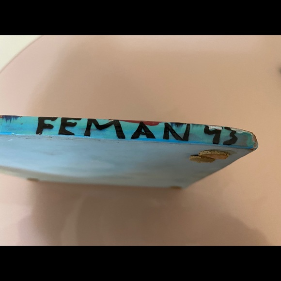 Lynda Feman Vintage Festive Turtle🐢Ceramic Trivet - Picture 4 of 16